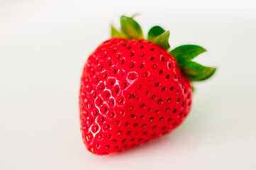 close-up, fresh, juicy, strawberry, fruit