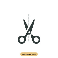 Scissors cut icons  symbol vector elements for infographic web