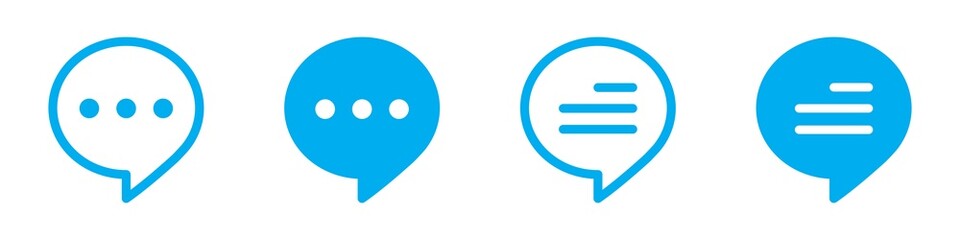 Speech Bubble Balloon Icon. Shape Bubbles Icon, Vector Illustration