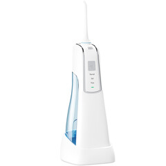 Blue home oral irrigator kit , Waterpik for teeth cleaning, portable water flosser for dental care