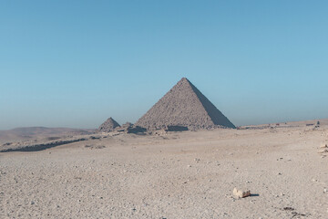 Fototapeta na wymiar The Pyramids of Giza in Caïro.