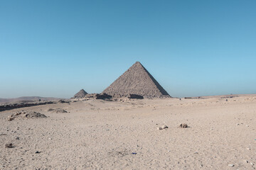 The Pyramids of Giza in Caïro.
