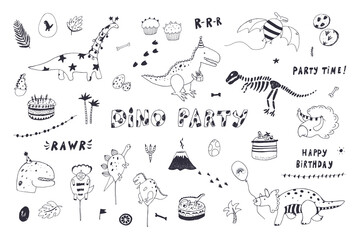 Obraz premium Birhday celebration vector seamless pattern