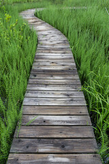 Obraz premium Boardwalk in the grass