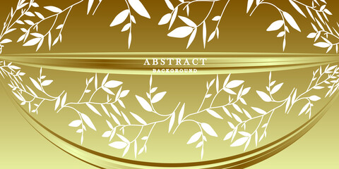 Fototapeta na wymiar Luxury gold background with leaves