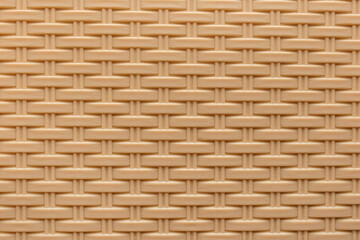 Beige Sand Color Plastic Wicker Basket Abstract Seamless Pattern Texture Background