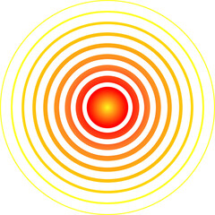 Target point symbol for body or muscle joint pain and headache analgesic medicine design