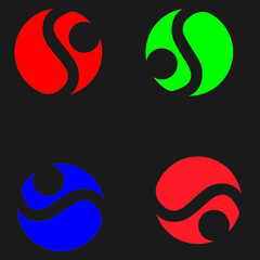 Typography logo shape a logo design