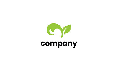 Logo design template green leaf decorative vector template