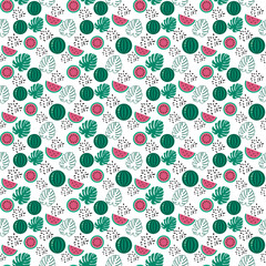 Pattern with melon, summertime