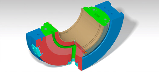 journal bearing turbine section 3D © Richard