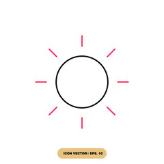 Sun icons  symbol vector elements for infographic web
