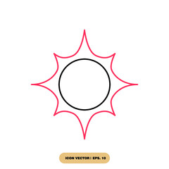 Sun icons  symbol vector elements for infographic web