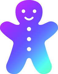 Gingerbread Vector Icon Design Illustration