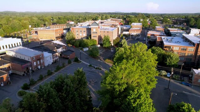 Mt Airy, Mount Airy Nc, North Carolina Aerial Push In