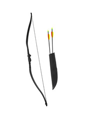 A modern sports bow for leisure and sports. An ancient weapon with a modern twist. Isolate on a...