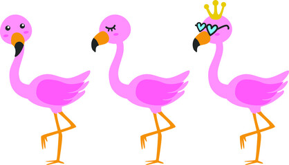 Pink Baby Flamingo vector, Summer Beach, Flamingo Birthday Shirt, Flamingo With Sunglasses