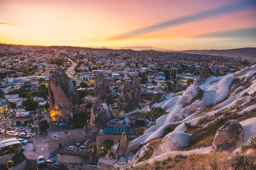 colorful Cappadocia sunset over Göreme