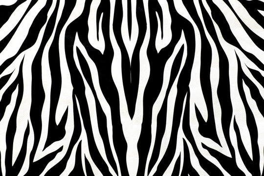 Zebra animal skin abstract fur pattern texture for design and print black and white background