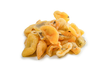 Dried passion fruit isolated on a white background.