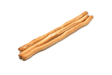 Bread sticks isolated on white background.