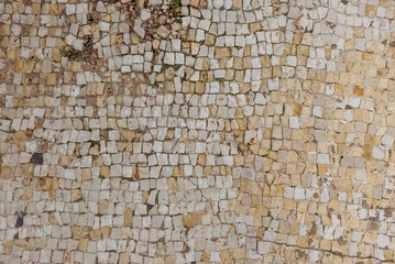 Floor Mosaic Texture. Old Mosaic Background.
