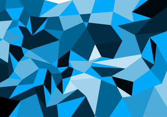 Abstract blue color polygon triangle geometric background.Design for cards, brochures, banners..