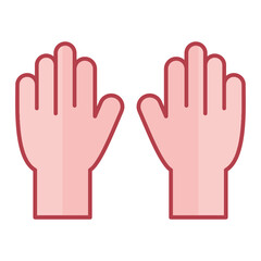 Cleaning gloves Icon Design