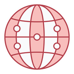 Globe Netowrk Icon Design