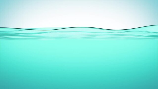 Water Surface Waving Seamless Close-up in Slow Motion. Abstract Natural Water Looped 3d Animation Studio Shot. 4k Ultra HD 3840x2160