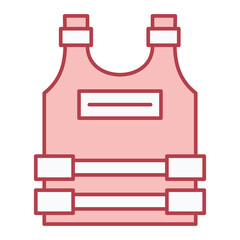 Bulletproof jacket Icon Design