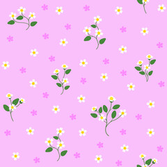 ditsy daisy seamless pattern. floral garden seamless pattern. cute flower pattern. good for dress, fabric, wallpaper, background, fashion, etc.