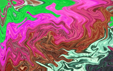 Illustration of amazing multi-color flowing oil paints texture 