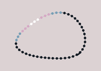 A transgender LGBTQ+ bracelet, a Pride month copy space template