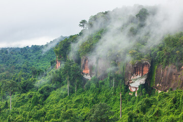 Nakee Cliff, landscape of Phu Langka National Park, Nakon Phanom province,Thailand.