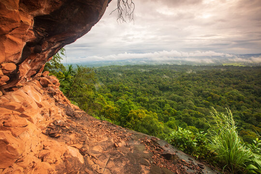 Nakee Cliff, landscape of Phu Langka National Park, Nakon Phanom province,Thailand.