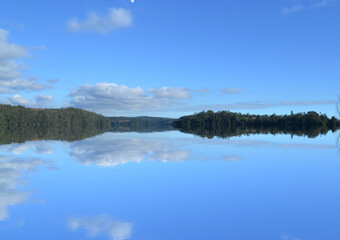 Laguna Grande in southern Chile, subtropical landscapes