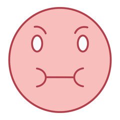 Fototapeta premium Mouth Full Emoji Icon Design