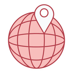 Globe Location Icon Design