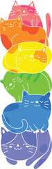 colorful cats