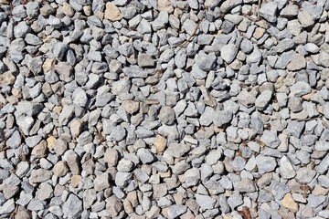 A close view on the rock and pebble gravel surface.