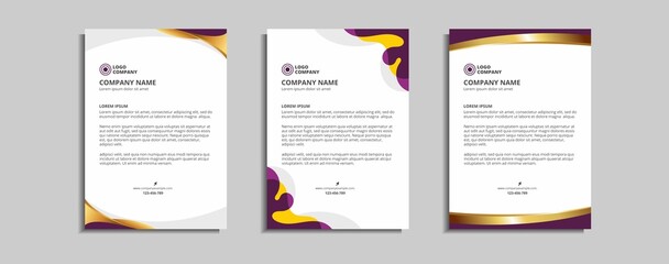 modern corporate letterhead template design