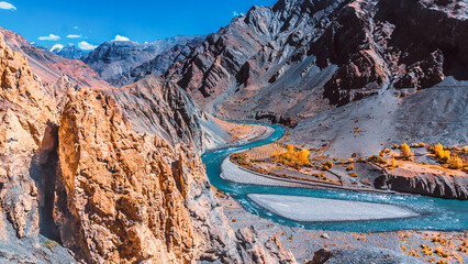 spiti river gorge from above © jayanta
