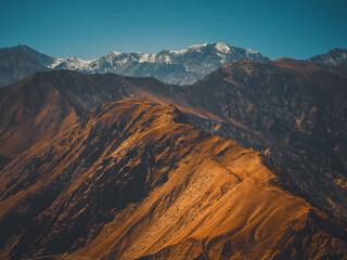 Fototapeta na wymiar sunrise in the mountains in India