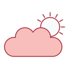 Clouds And Sun Icon Design