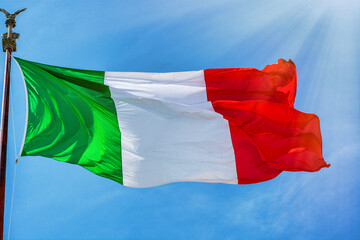 flag of Italy note board for text - italian background for national holidays