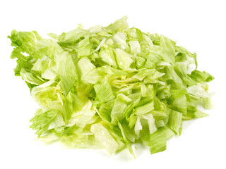Fototapeta na wymiar Iceberg Salat geschnitten - Freigestellt