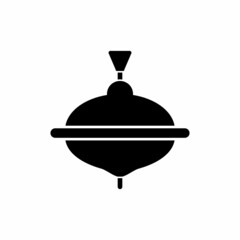 Spinning top or Whirligig icon baby toy isolated on white background. Cute colorful plastic plaything for toddler kids. Vector illustration