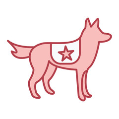 Police dog Icon Design