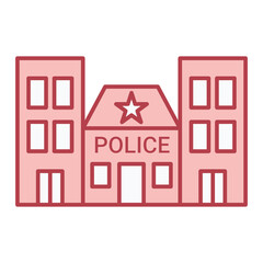 Obraz na płótnie Canvas Police station Icon Design